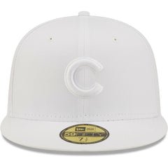 Chicago Cubs New Era White on White 59FIFTY Fitted Hat Hats