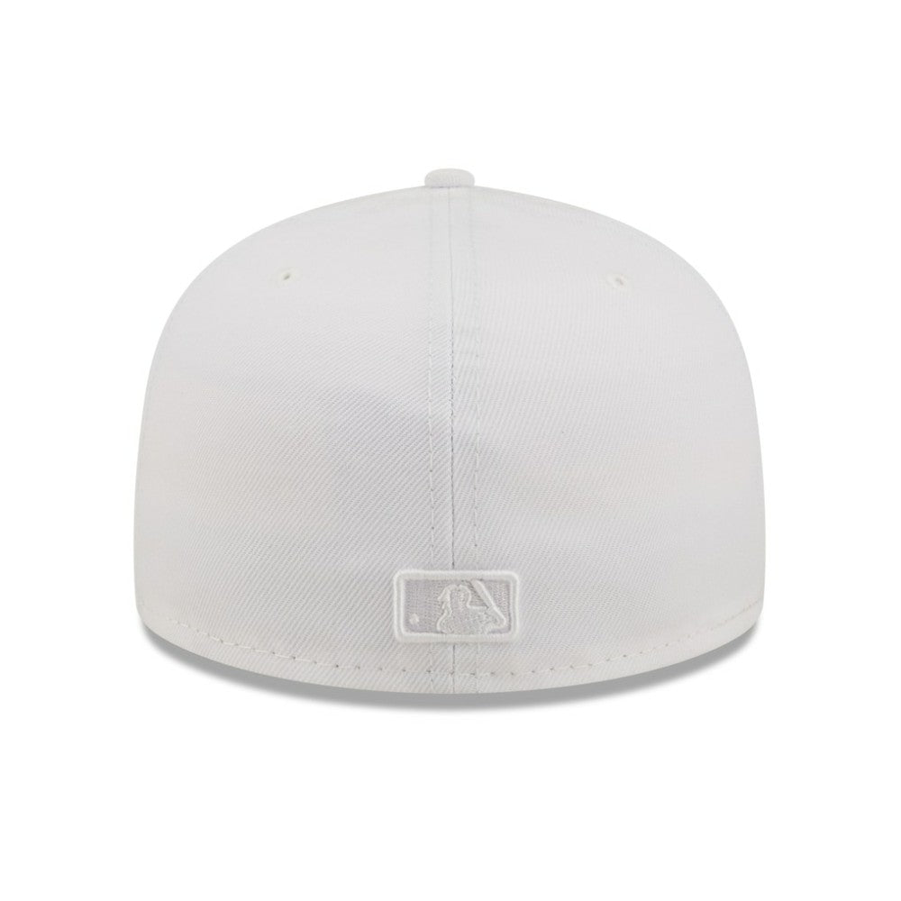 Atlanta Braves New Era White on White 59FIFTY Fitted Hat Hats