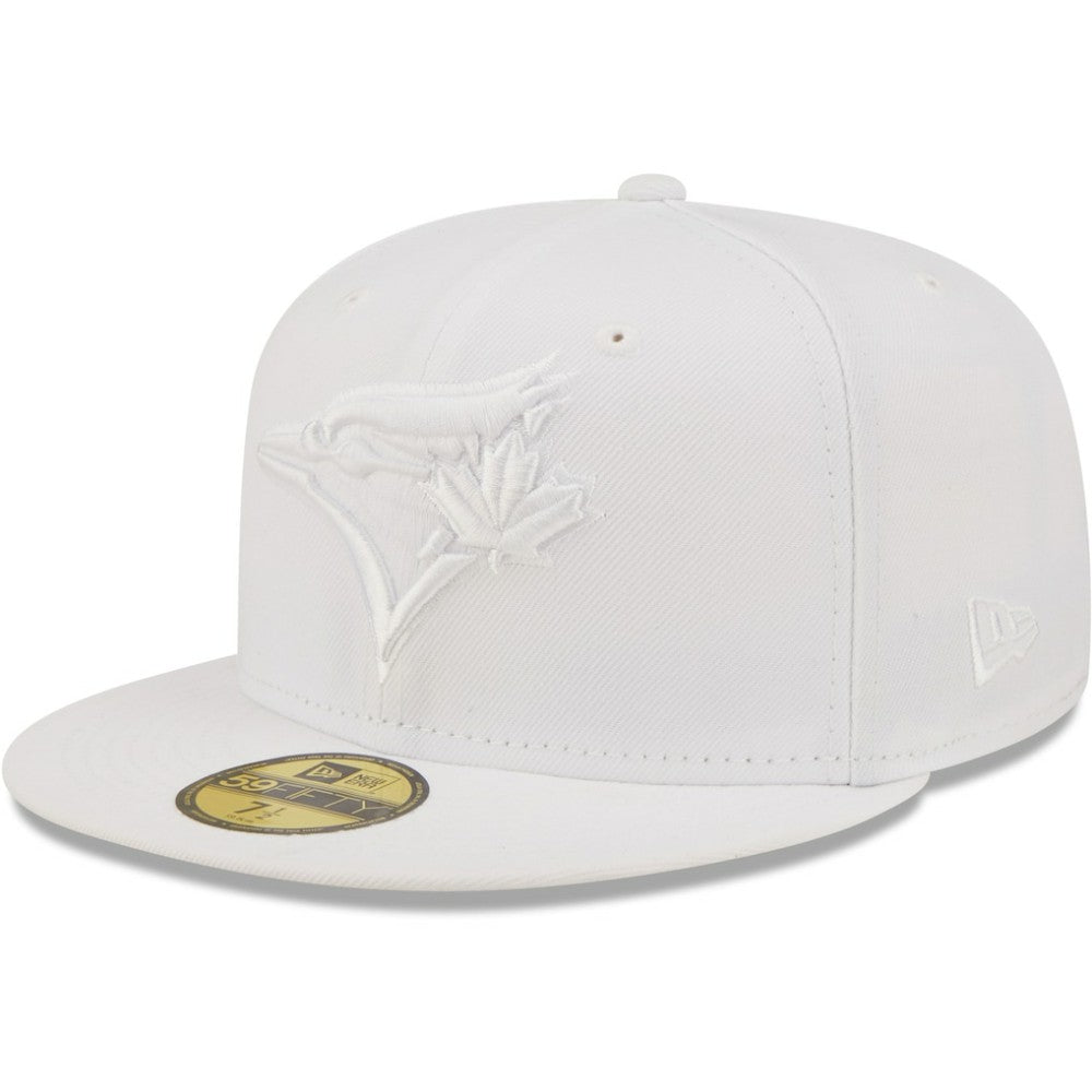 Toronto Blue Jays New Era White on White 59FIFTY Fitted Hat Hats