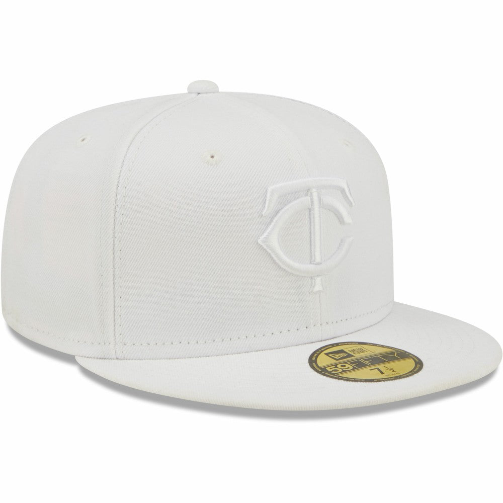 Minnesota Twins New Era White on White 59FIFTY Fitted Hat Hats