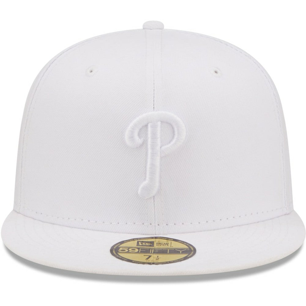 Philadelphia Phillies New Era White on White 59FIFTY Fitted Hat Hats