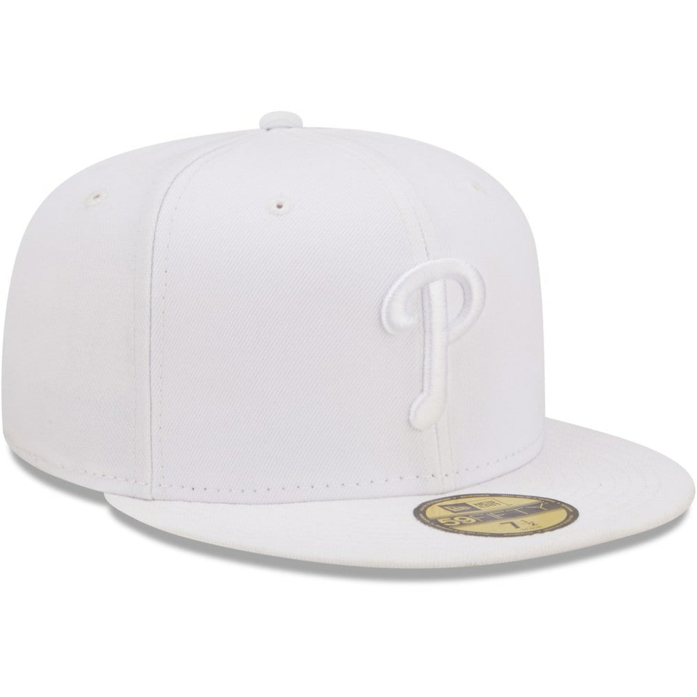 Philadelphia Phillies New Era White on White 59FIFTY Fitted Hat Hats