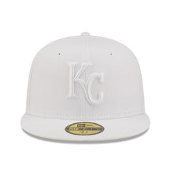 Kansas City Royals New Era White on White 59FIFTY Fitted Hat Hats