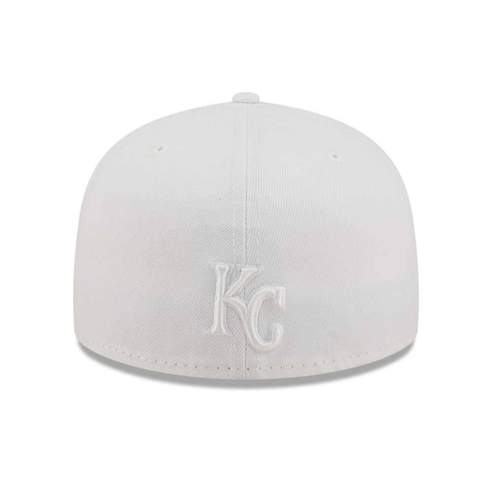 Kansas City Royals New Era White on White 59FIFTY Fitted Hat Hats