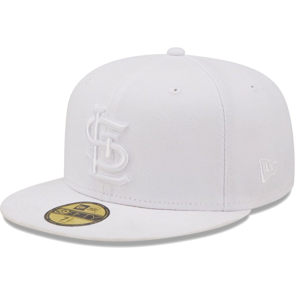 St. Louis Cardinals New Era White on White Logo 59FIFTY Fitted Hat Hats