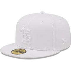 St. Louis Cardinals New Era White on White Logo 59FIFTY Fitted Hat Hats