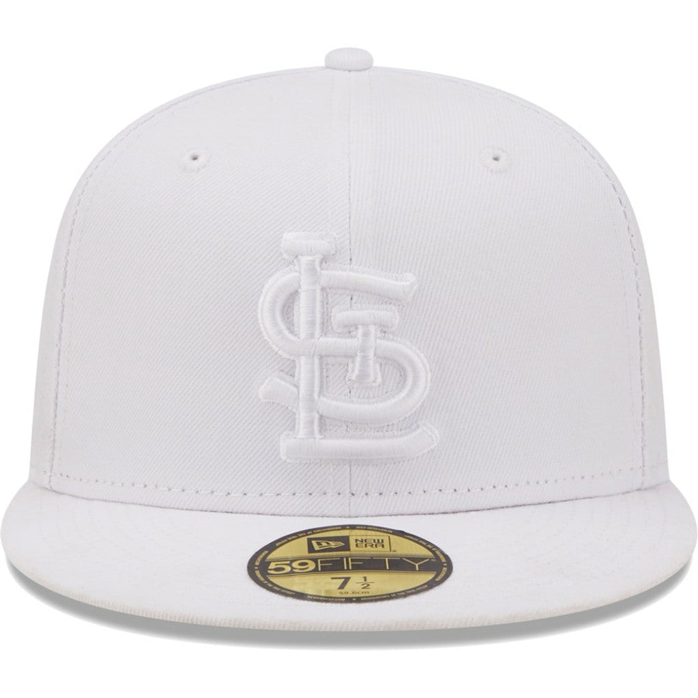 St. Louis Cardinals New Era White on White Logo 59FIFTY Fitted Hat Hats
