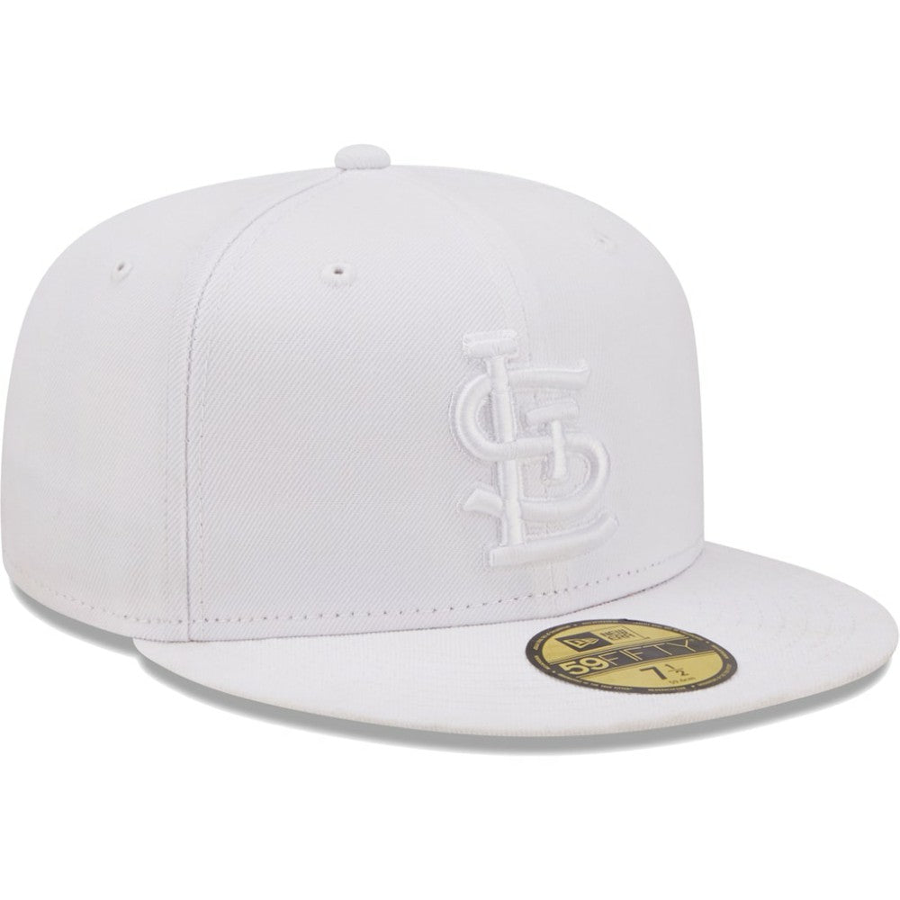 St. Louis Cardinals New Era White on White Logo 59FIFTY Fitted Hat Hats