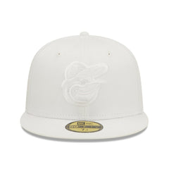 Baltimore Orioles New Era White on White 59FIFTY Fitted Hat Hats