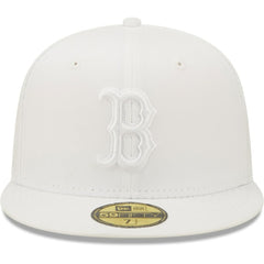 Boston Red Sox New Era White on White 59FIFTY Fitted Hat Hats