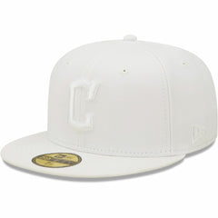 Cleveland Guardians New Era White on White 59FIFTY Fitted Hat Hats