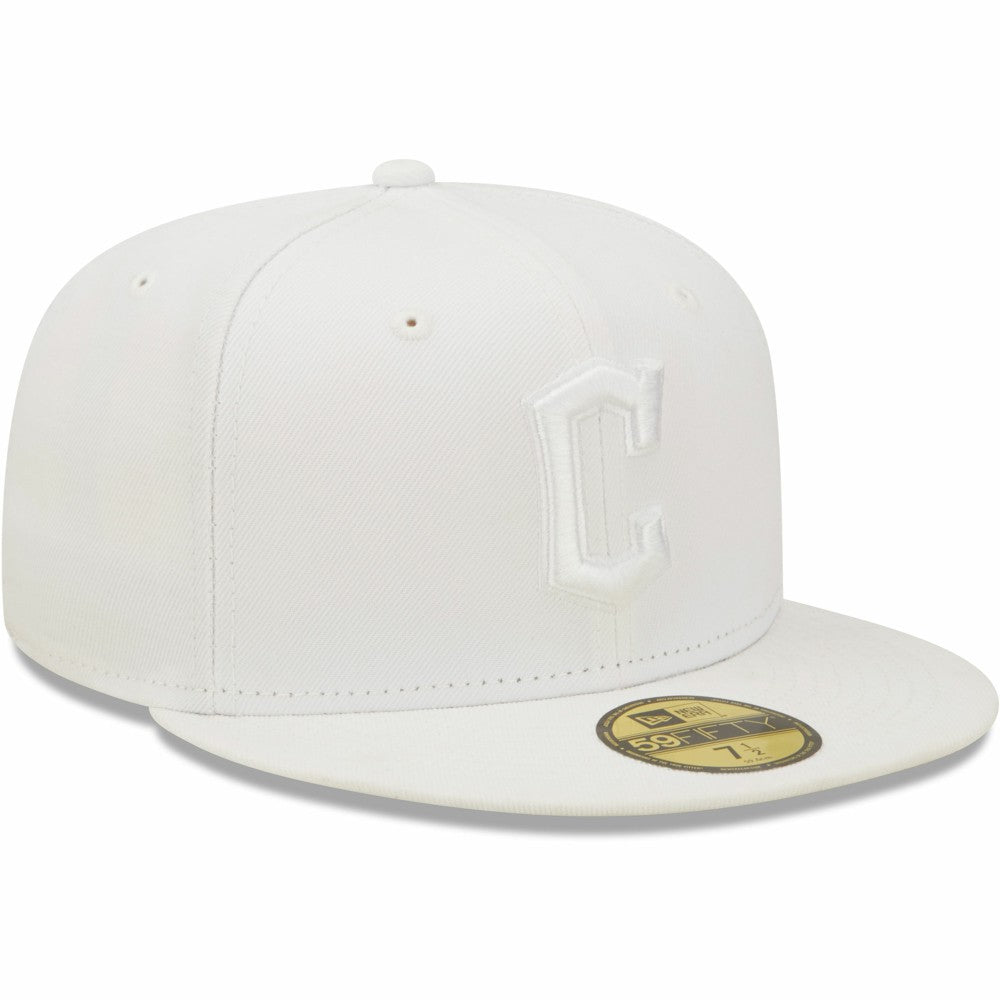 Cleveland Guardians New Era White on White 59FIFTY Fitted Hat Hats