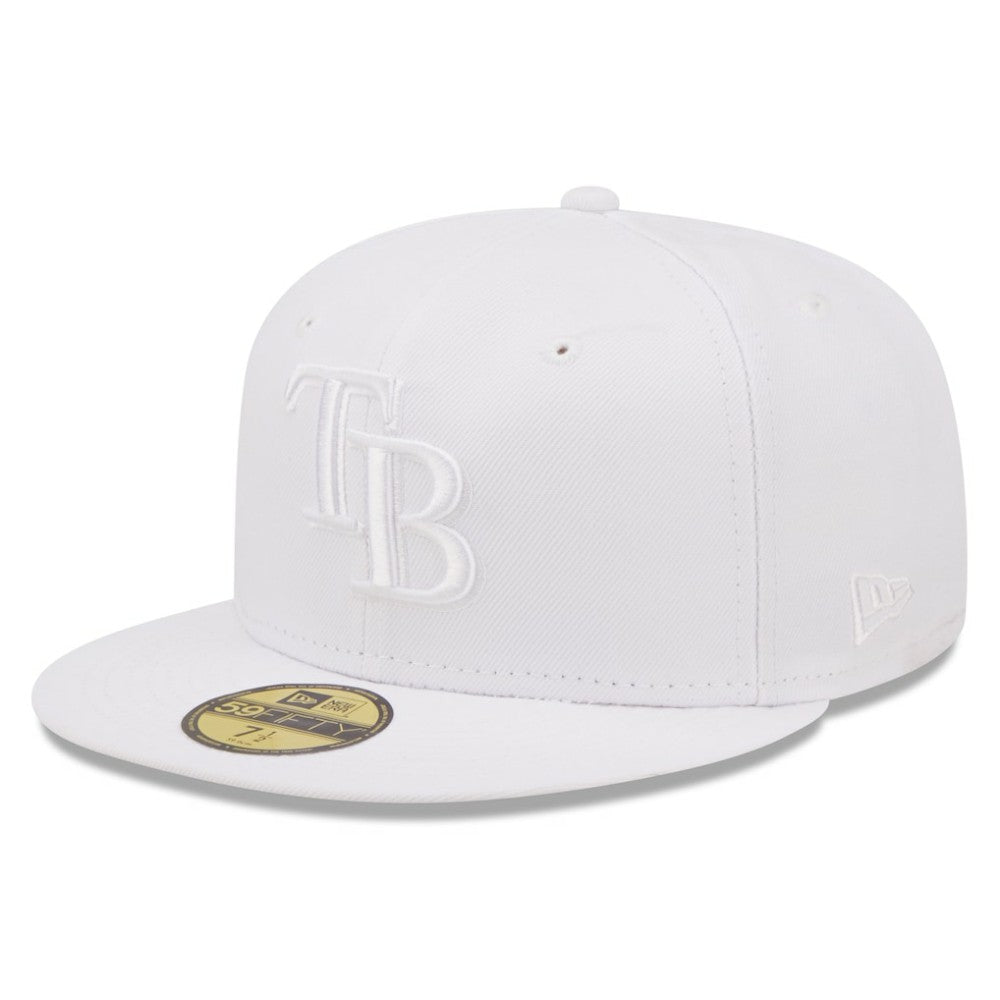 Tampa Bay Rays New Era White on White 59FIFTY Fitted Hat Hats