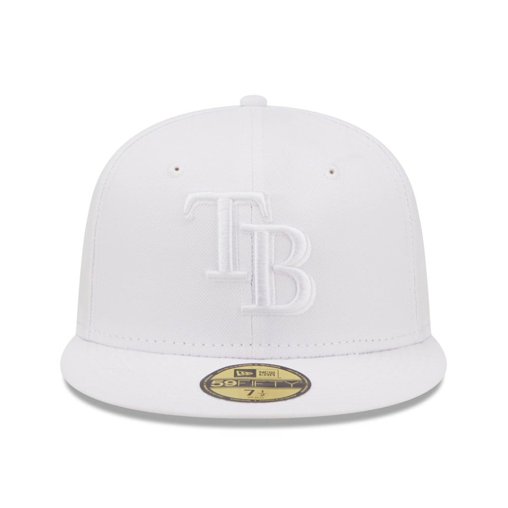 Tampa Bay Rays New Era White on White 59FIFTY Fitted Hat Hats