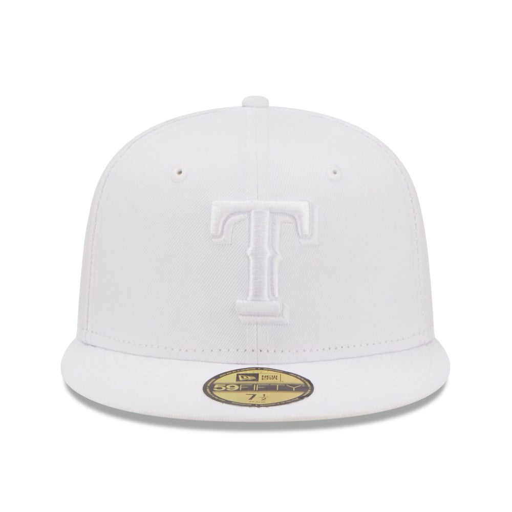 Texas Rangers New Era White on White 59FIFTY Fitted Hat Hats