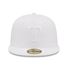 Texas Rangers New Era White on White 59FIFTY Fitted Hat Hats