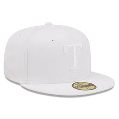 Texas Rangers New Era White on White 59FIFTY Fitted Hat Hats