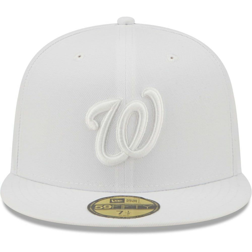 Washington Nationals New Era White on White 59FIFTY Fitted Hat Hats