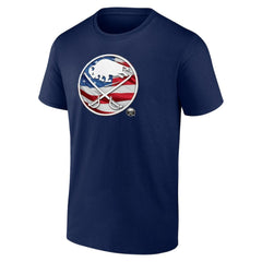 NHL Buffalo Sabres Banner Wave Logo T-Shirt - Navy
