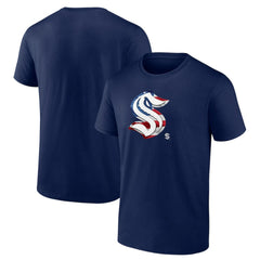 NHL Seattle Kraken Banner Wave T-Shirt - Deep Sea Blue