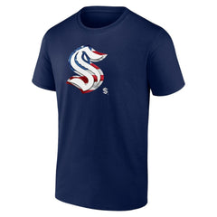 NHL Seattle Kraken Banner Wave T-Shirt - Deep Sea Blue
