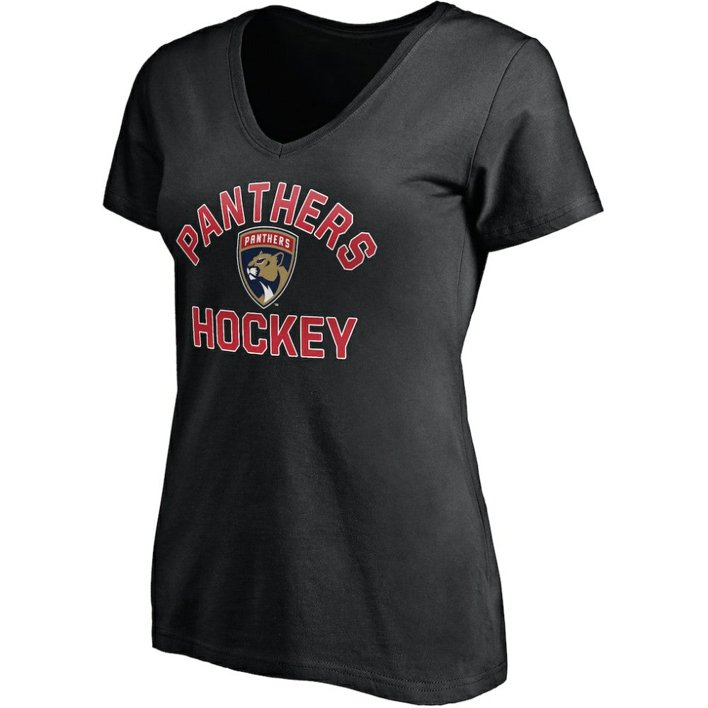 NHL Florida Panthers Fanatics Women' s Overtime V-Neck T-Shirt - Black