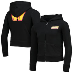 Washington Commanders New Era Girls Youth Full-Zip Hoodie Black