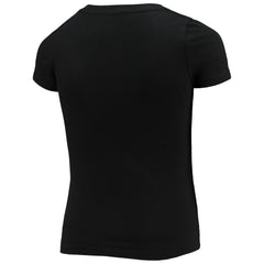Washington Commanders New Era Girls Youth V-Neck T-Shirt Black