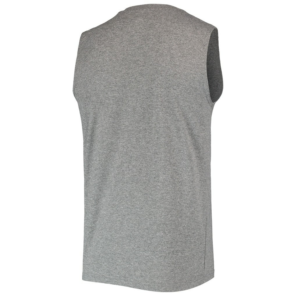 Las Vegas Raiders New Era Brushed Sleeveless Tank Top Heathered Gray