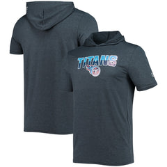 Tennessee Titans New Era Team Brushed Hoodie T-Shirt Heathered Navy