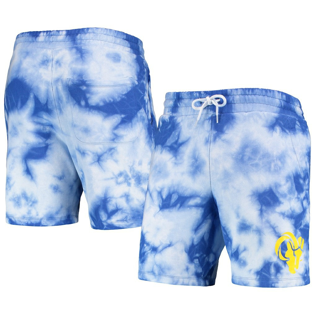 Los Angeles Rams New Era Tie-Dye Shorts Royal