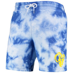 Los Angeles Rams New Era Tie-Dye Shorts Royal