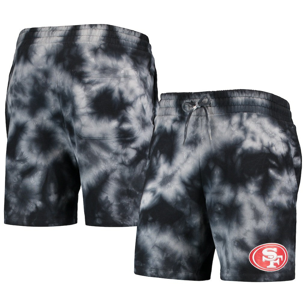 San Francisco 49ers New Era Tie-Dye Shorts Black