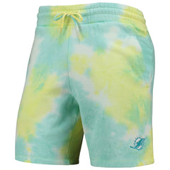 Miami Dolphins New Era Tie-Dye Shorts White