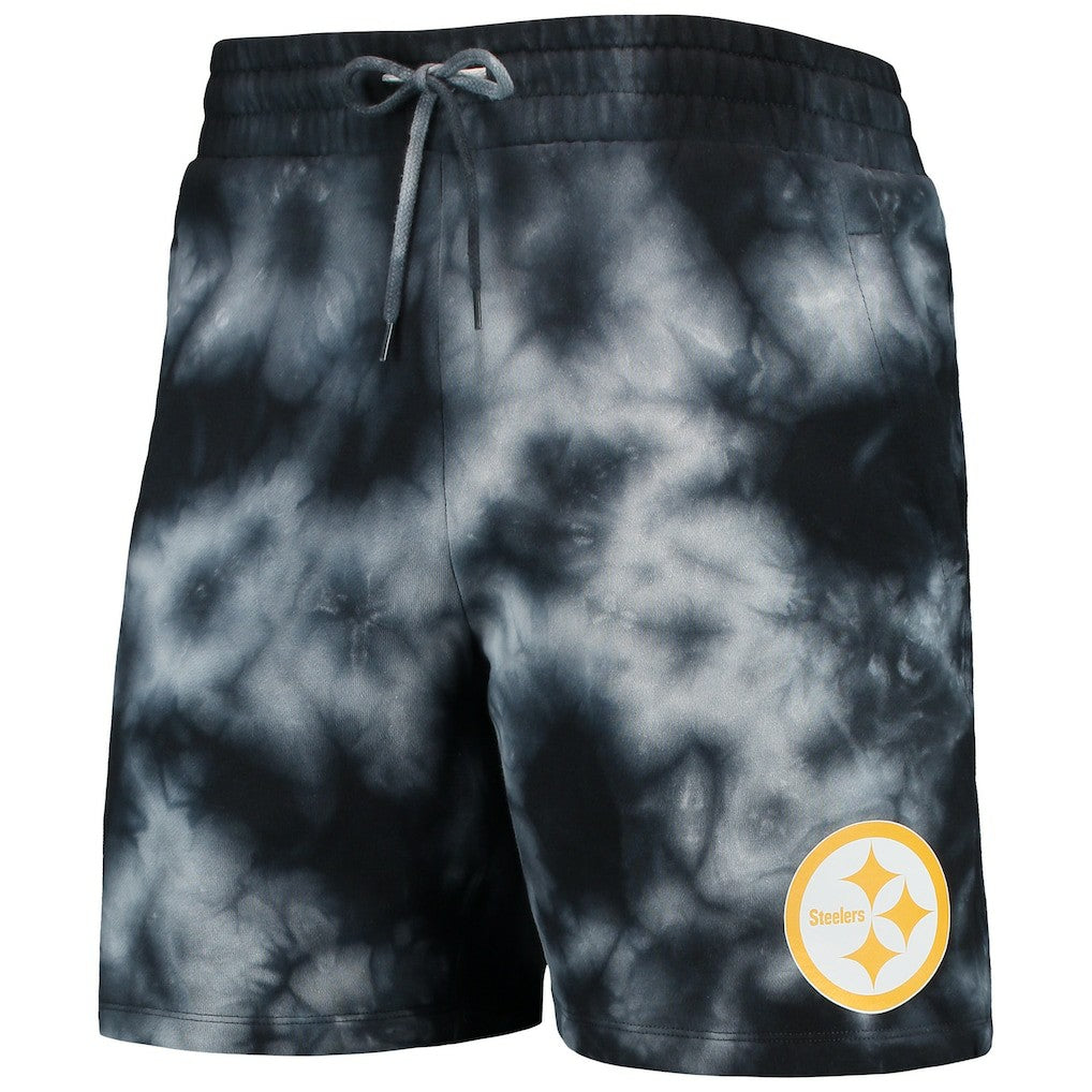 Pittsburgh Steelers New Era Tie-Dye Shorts Black