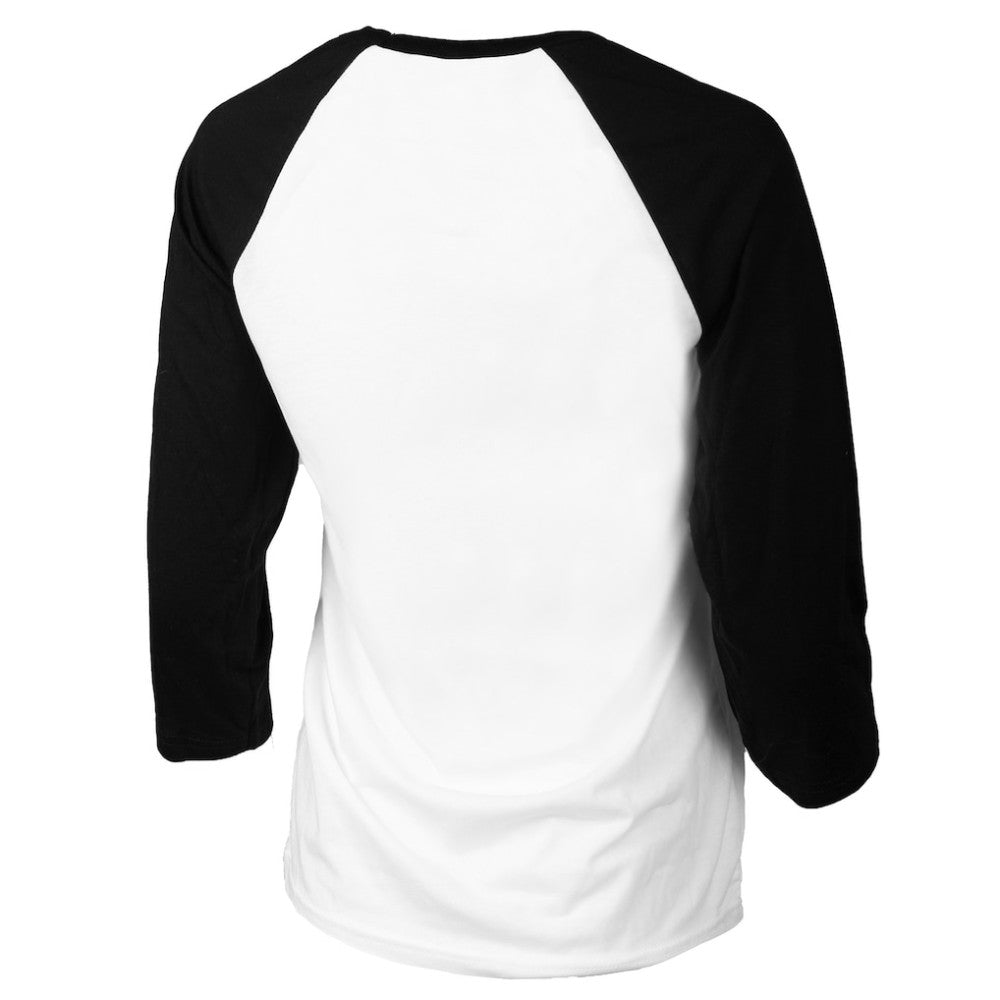 Houston Astros Tiny Turnip Women's Sugar Skull 3/4-Sleeve Raglan T-Shirt - White/Black T-shirts