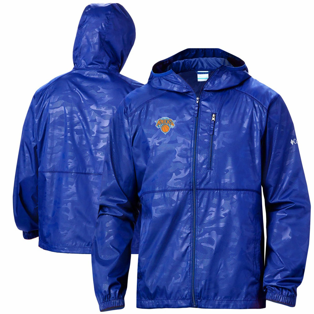 New York Knicks Camo Flash Forward Full-Zip Windbreaker Jacket Blue