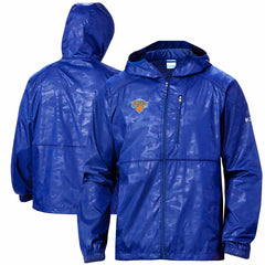 New York Knicks Camo Flash Forward Full-Zip Windbreaker Jacket Blue
