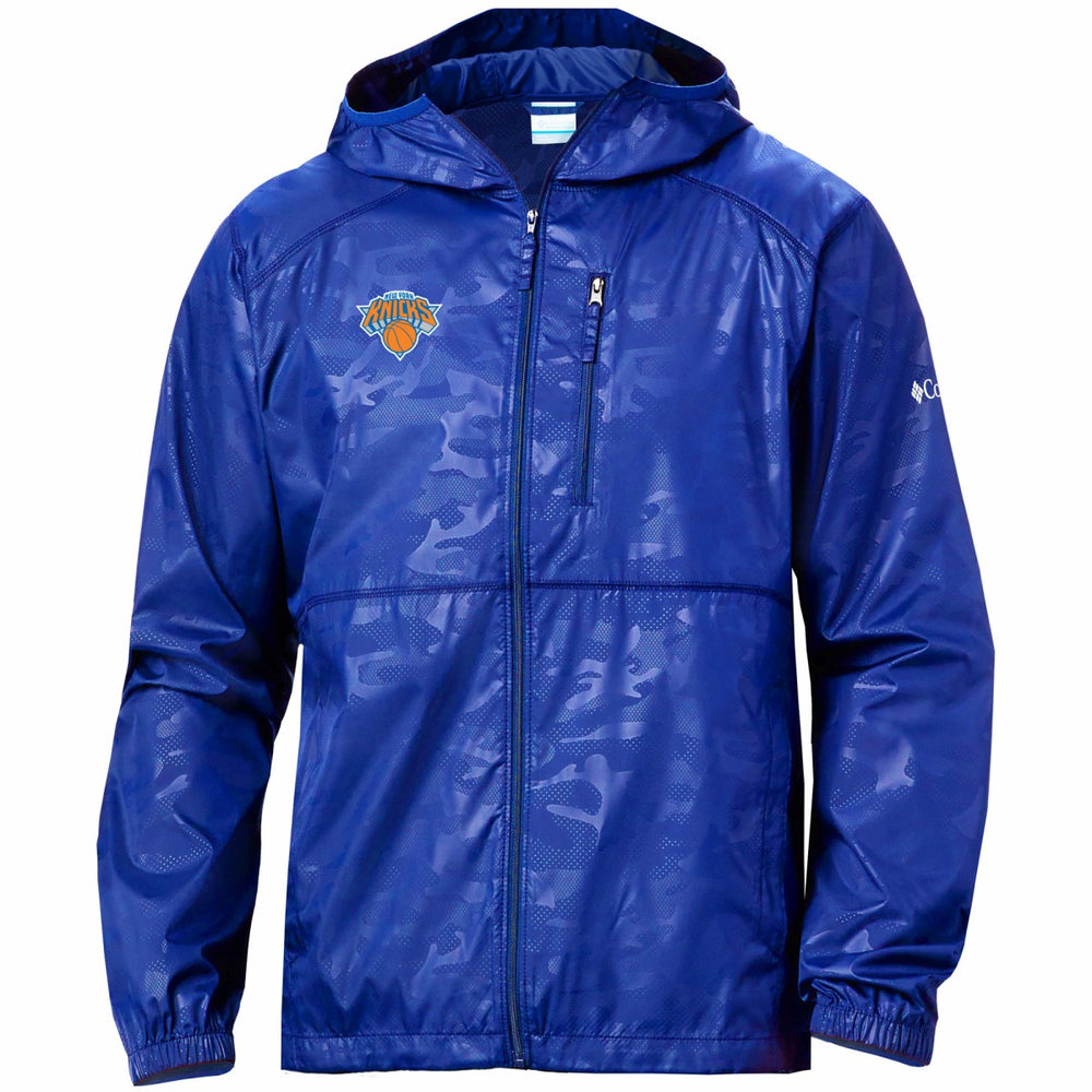 New York Knicks Camo Flash Forward Full-Zip Windbreaker Jacket Blue