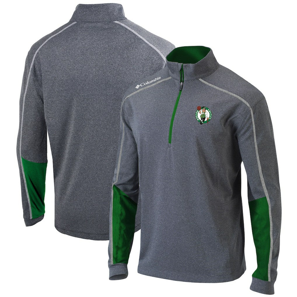 Boston Celtics Omni-Wick Shotgun 2.0 Quarter-Zip Pullover Top Heathered Gray/Green