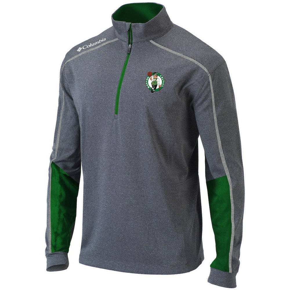 Boston Celtics Omni-Wick Shotgun 2.0 Quarter-Zip Pullover Top Heathered Gray/Green