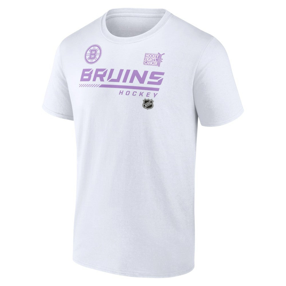 NHL Boston Bruins NHL Hockey Fights Cancer T-Shirt - White