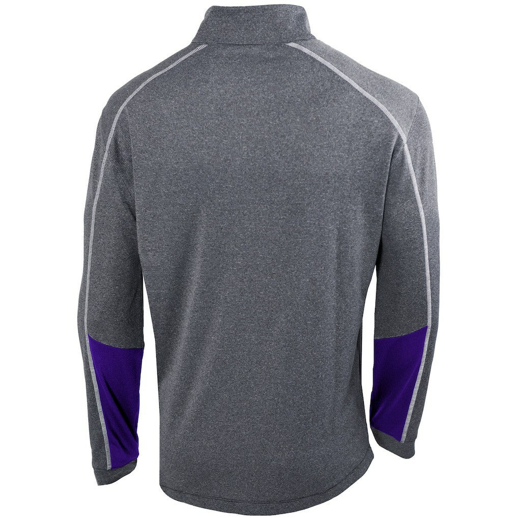 Charlotte Hornets Omni-Wick Shotgun 2.0 Quarter-Zip Pullover Top Heathered Gray/Purple