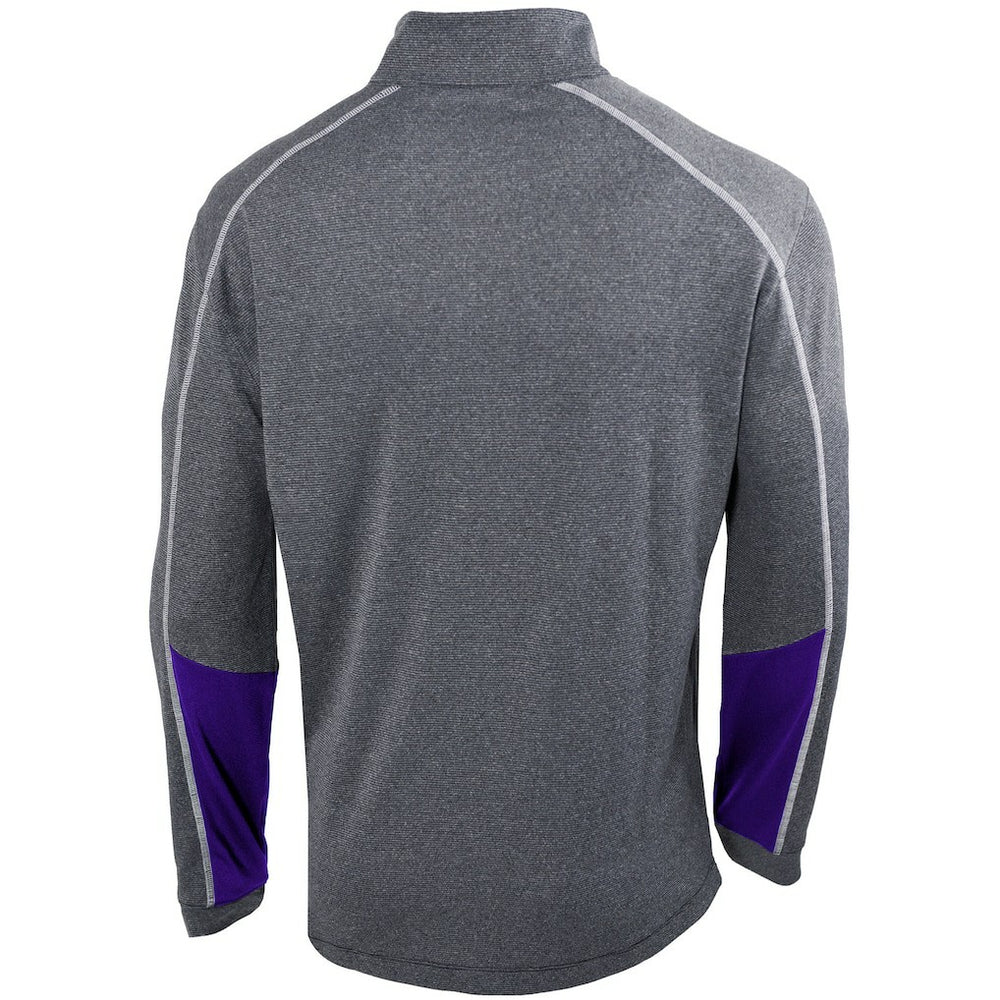 Charlotte Hornets Omni-Wick Shotgun 2.0 Quarter-Zip Pullover Top Heathered Gray/Purple
