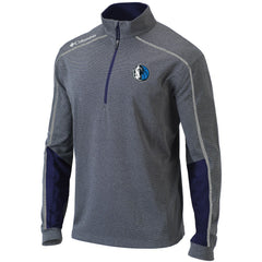 Dallas Mavericks Omni-Wick Shotgun 2.0 Quarter-Zip Pullover Top Heathered Gray/Navy