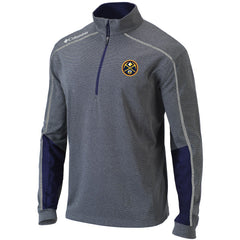 Denver Nuggets Omni-Wick Shotgun 2.0 Quarter-Zip Pullover Top Heathered Gray/Navy