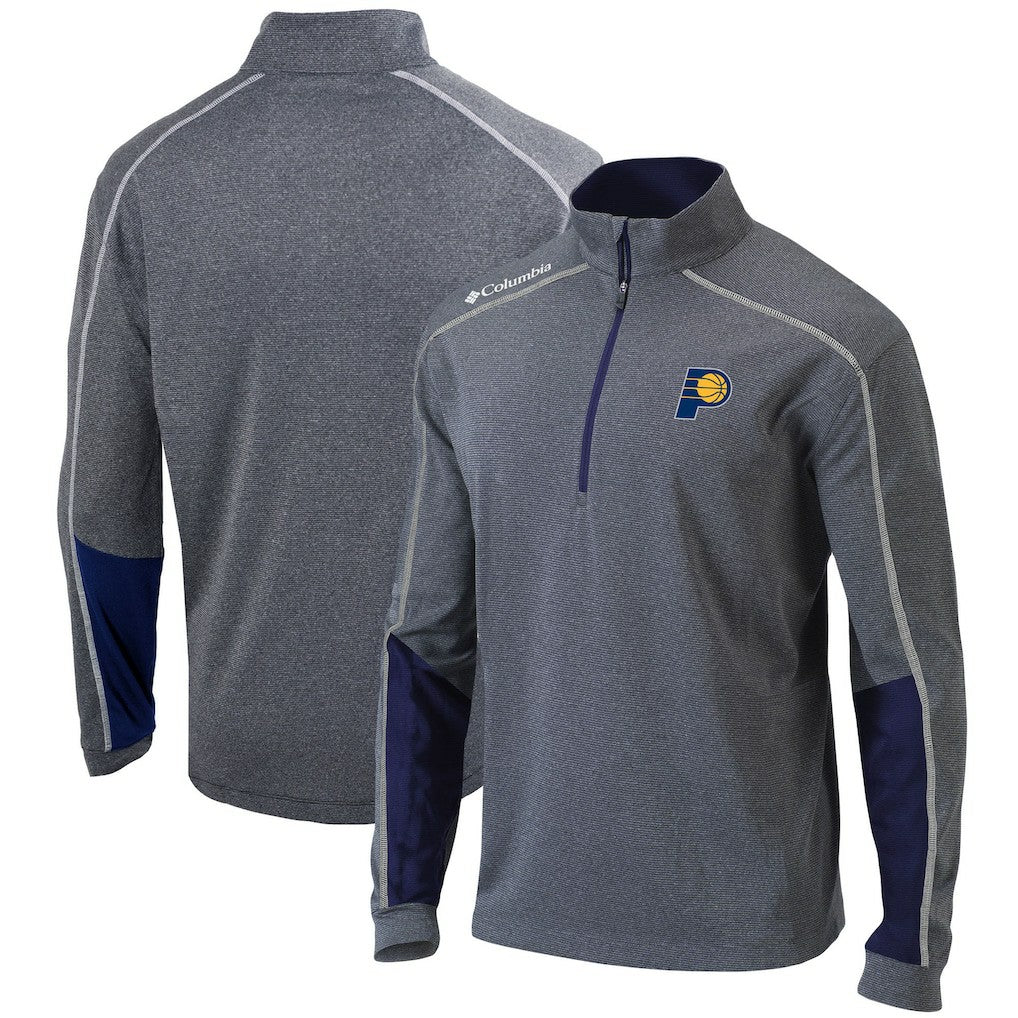 Indiana Pacers Omni-Wick Shotgun 2.0 Quarter-Zip Pullover Top Heathered Gray/Navy