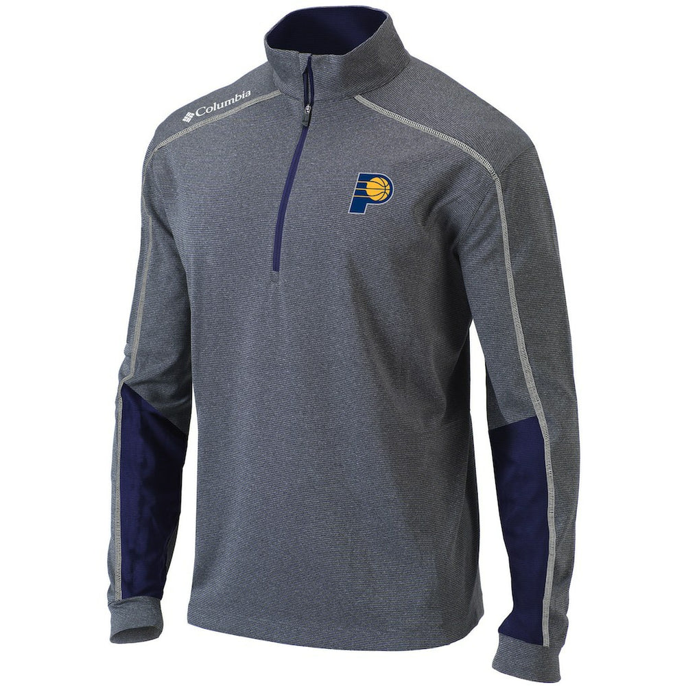 Indiana Pacers Omni-Wick Shotgun 2.0 Quarter-Zip Pullover Top Heathered Gray/Navy