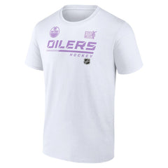 NHL Edmonton Oilers NHL Hockey Fights Cancer T-Shirt - White
