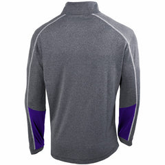 Los Angeles Lakers Omni-Wick Shotgun 2.0 Quarter-Zip Pullover Top Heathered Gray/Purple